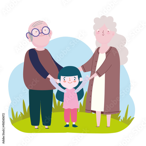 family grandparents granddaughter