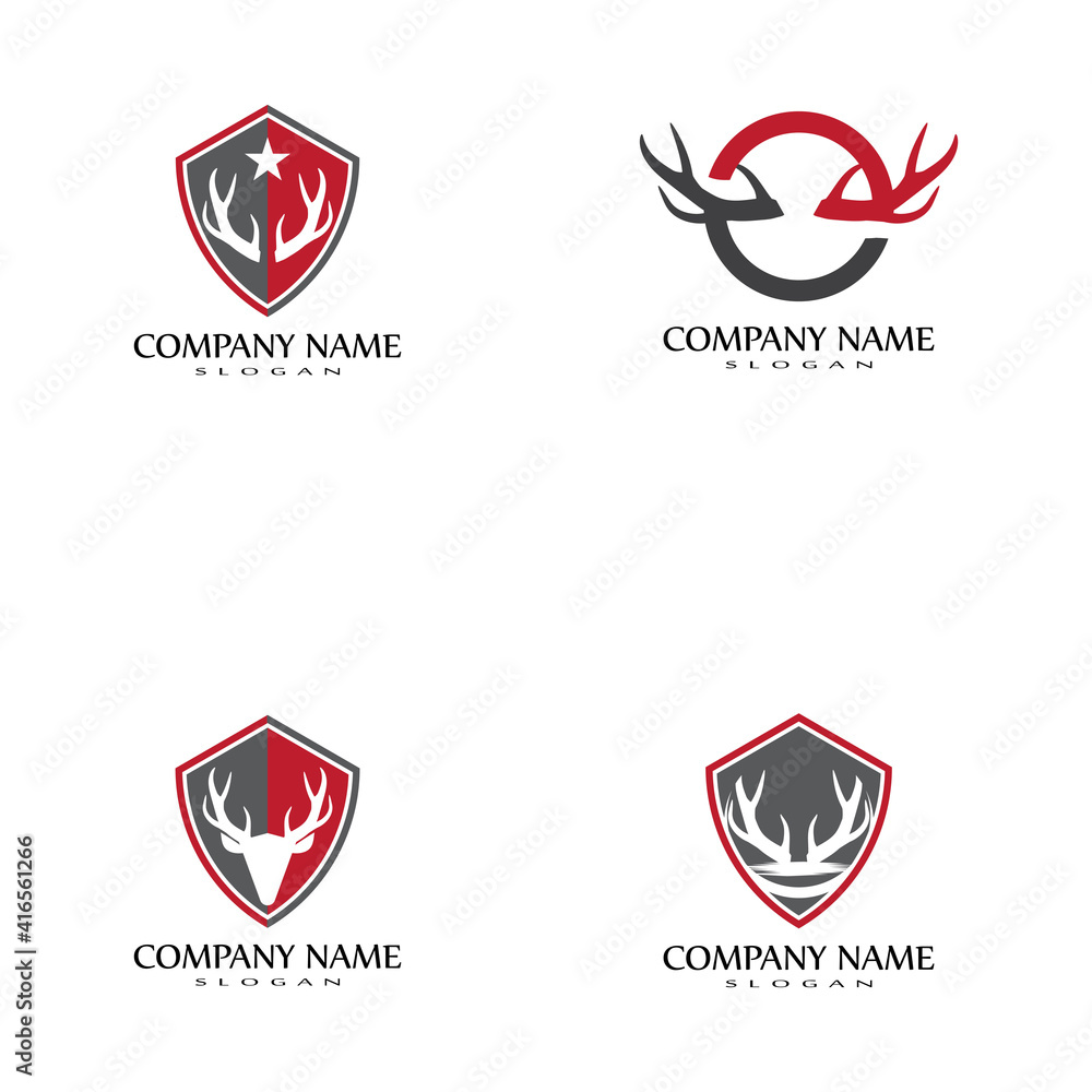 Deer Logo Template vector icon illustration design Deer Logo Template vector icon illustration design