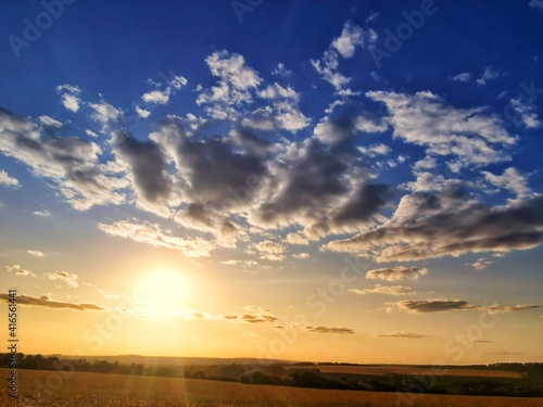 sunset in the field