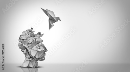 Fotografi Creative mind concept and brainstorm ideas with brain design thinking