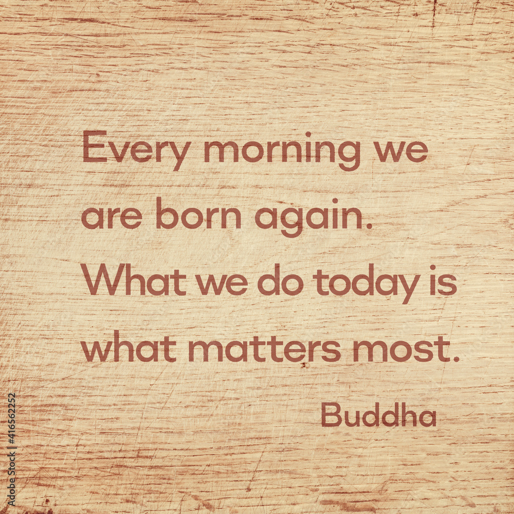 Obraz premium matters most Buddha wood