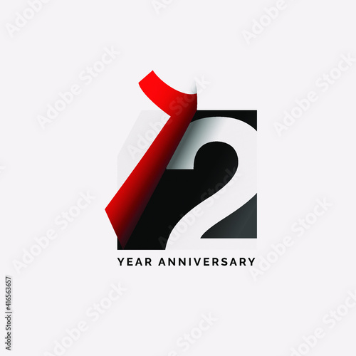 12 years vector design illustration