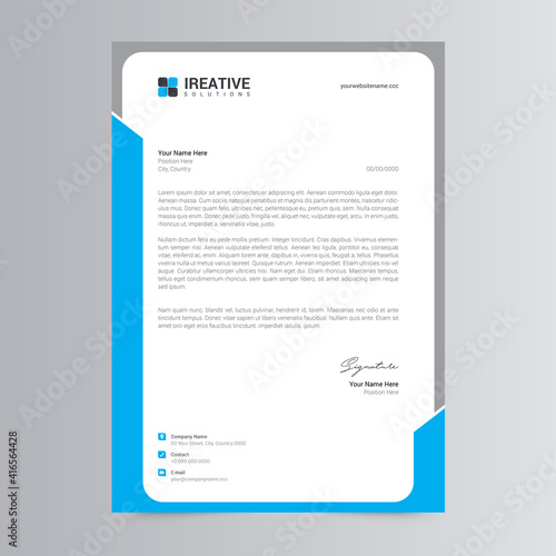 Clean and modern Letterhead Template Design