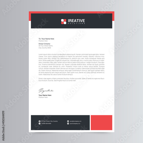 Clean and modern Letterhead Template Design