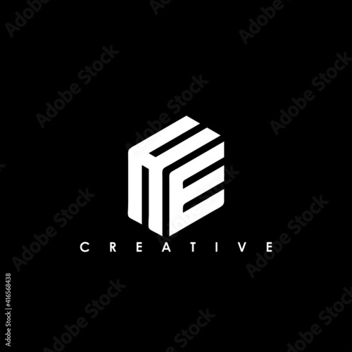 HE Letter Initial Logo Design Template Vector Illustration