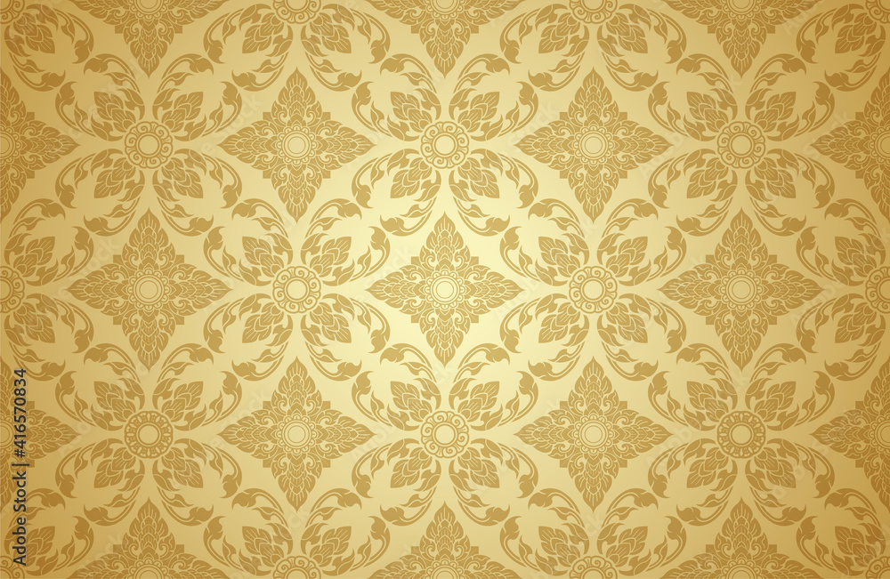 Thai art and asian style luxury banner gold background Thai art and asian style luxury banner gold background