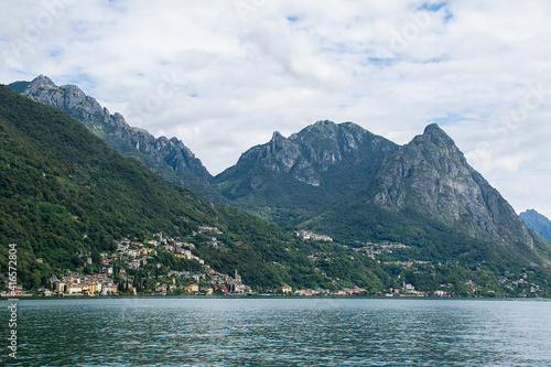 The village of Gandria is located on the steep shores of Lake Lugano in Switzerland
