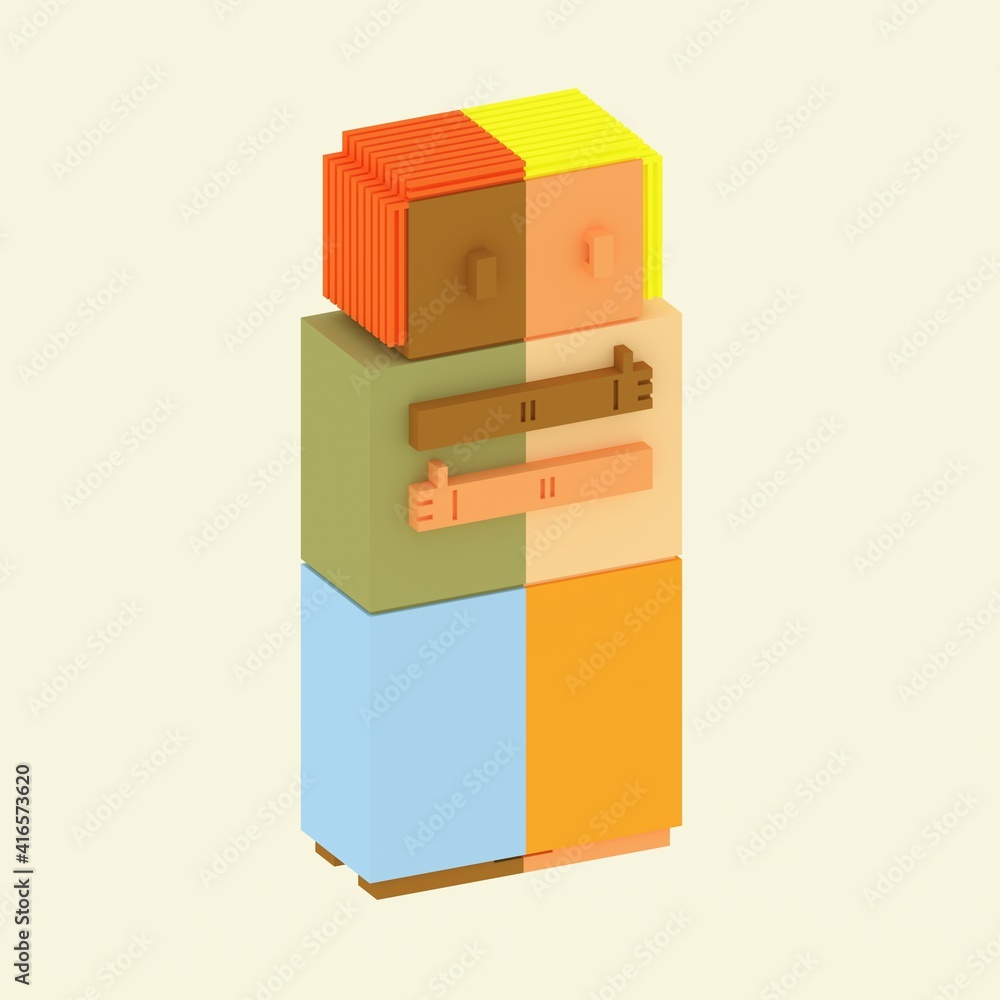 Couple in love hugging. 3D rendered illustration Couple in love hugging. 3D rendered illustration