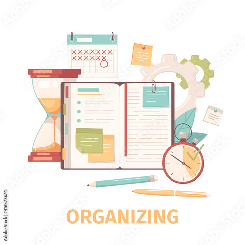 Self Organizing Icons Composition