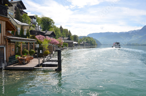 Spring in Sankt Wolfgang on Lake Wolfgangsee, Gmunden district, Salzkammergut, Upper Austria; Austria; Europe photo