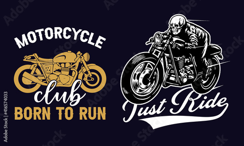 vintage motorcycle - t-shirt design