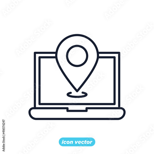 local SEO icon. Search Engine Optimization symbol template for graphic and web design collection logo vector illustration