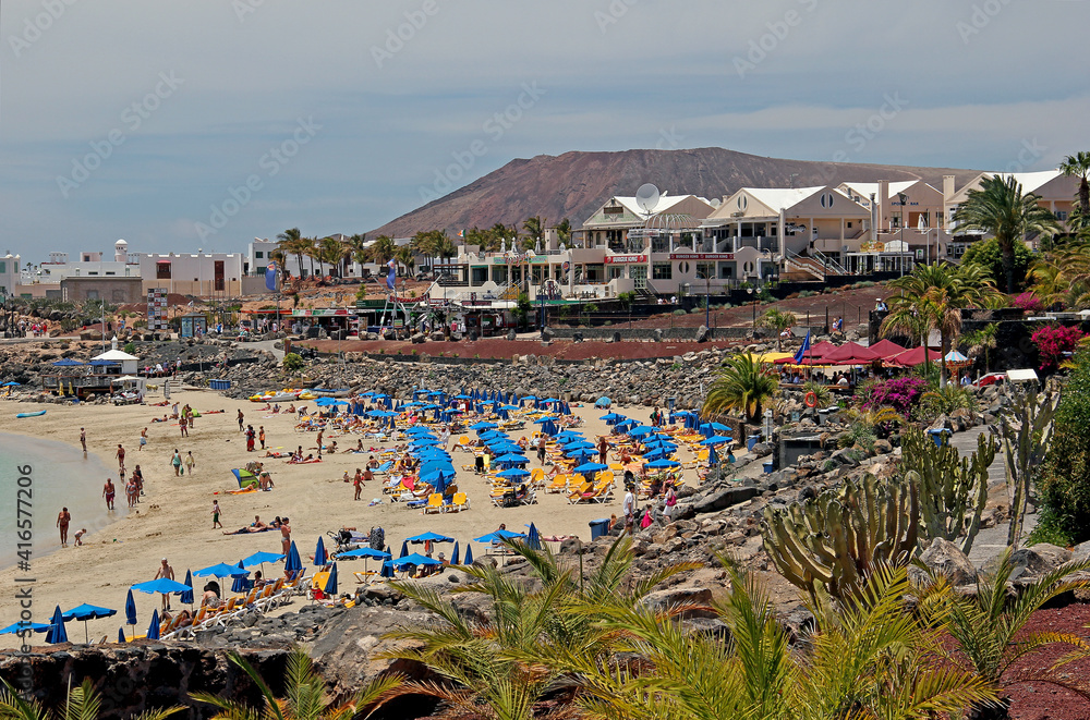 Beach In Playa Blanca, Lanzarote, Spain