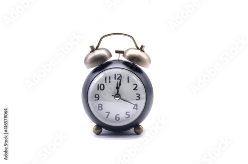 Obraz na płótnie Retro alarm clock on white background w salonie