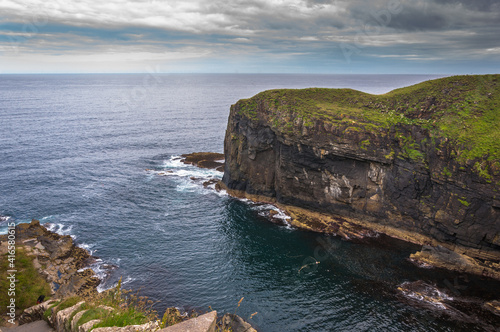 Whaligoe clifs rocks and ocean nc500 north coast 500 scotland