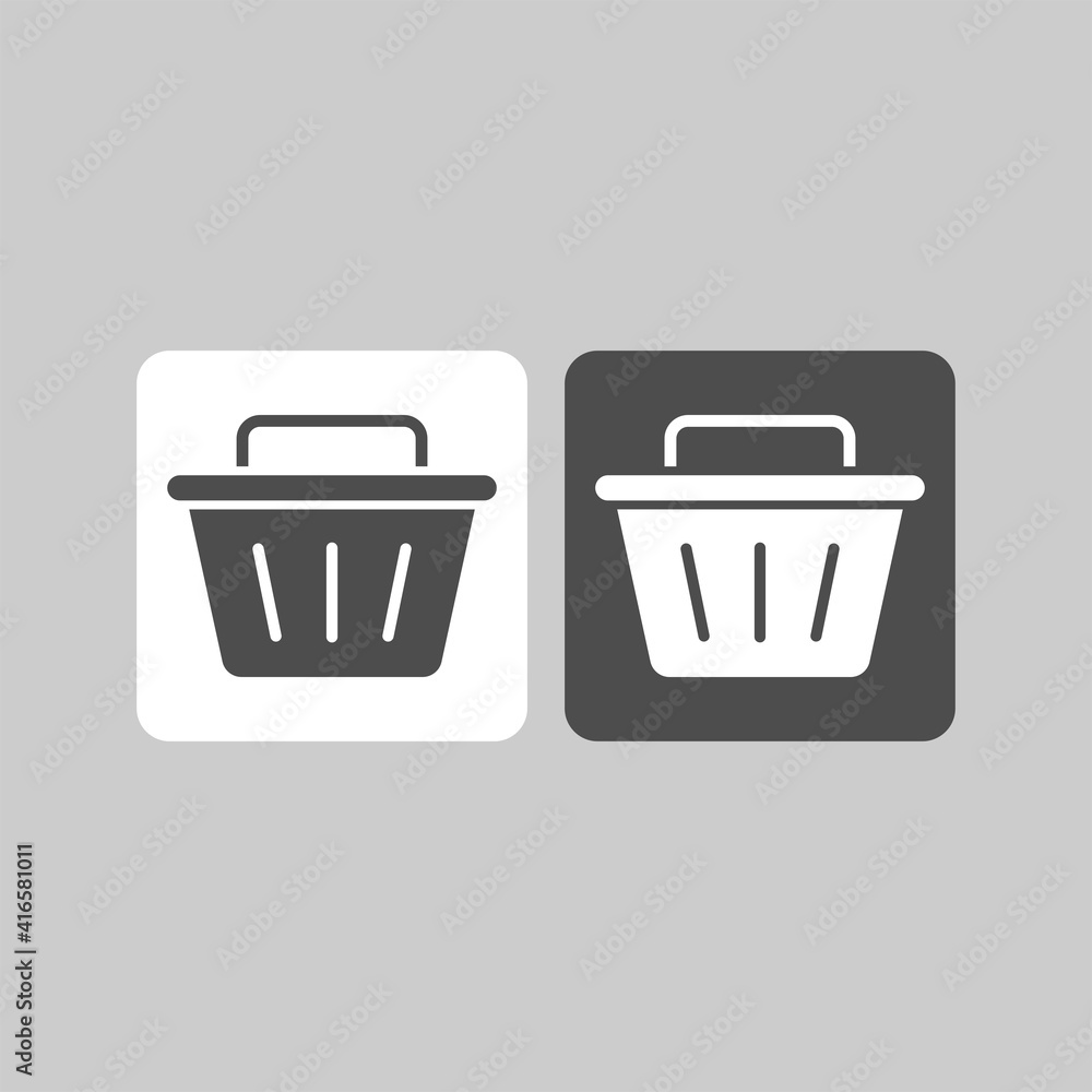Basket flat vector icon. Purchase flat vector icon. Market flat vector icon Basket flat vector icon. Purchase flat vector icon. Market flat vector icon