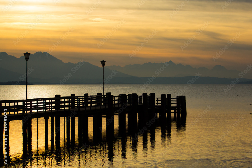 Jetty on the Chiemsee Jetty on the Chiemsee