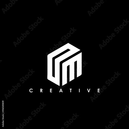OM Letter Initial Logo Design Template Vector Illustration