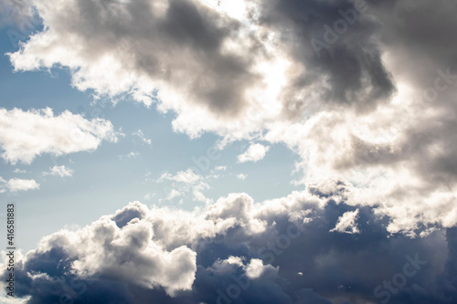 Fototapeta Naklejka Na Ścianę i Meble -  Cumulus clouds high in the blue sky.