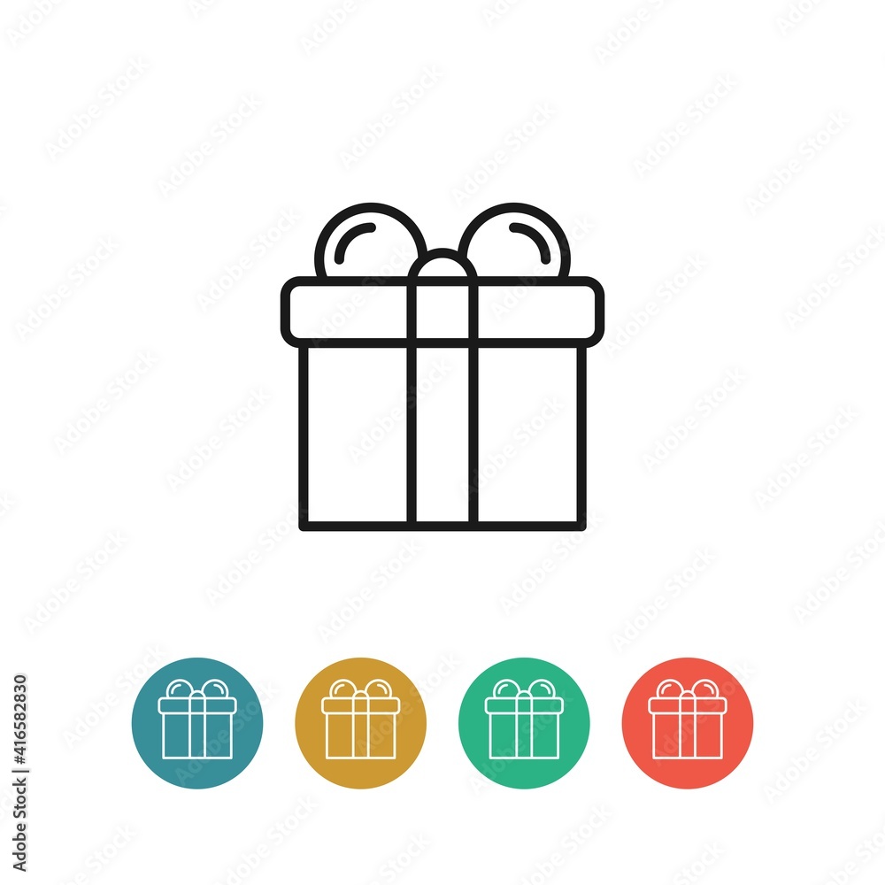 Gift flat vector icon. Present flat vector icon Gift flat vector icon. Present flat vector icon