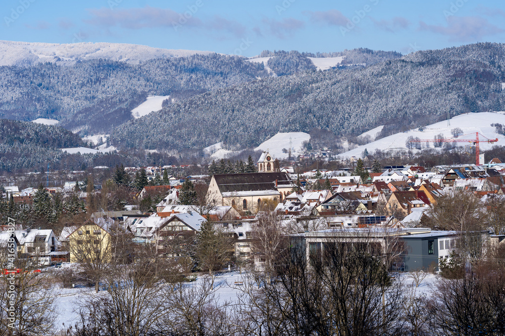 Small town Kirchzarten in Winter