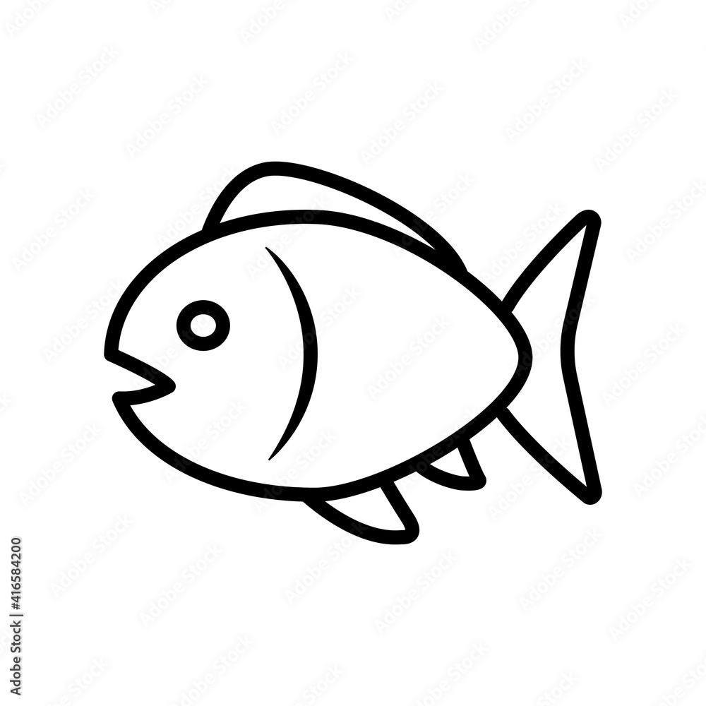 Fish icon vector symbol illustration Fish icon vector symbol illustration