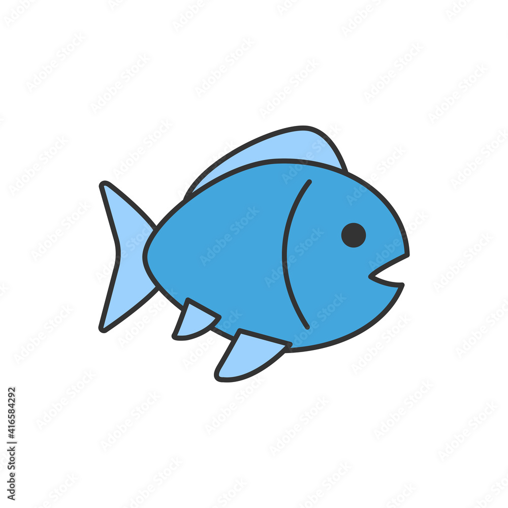 Fish icon vector symbol illustration Fish icon vector symbol illustration