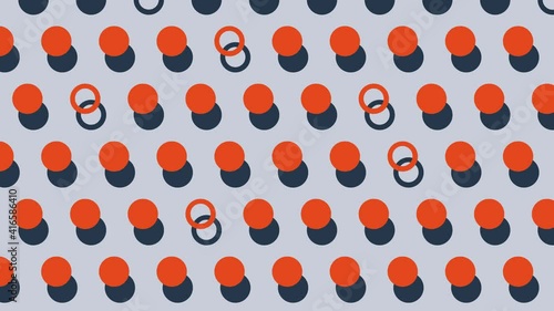 Trendy colorful fun shapes and pattern on seamless loop