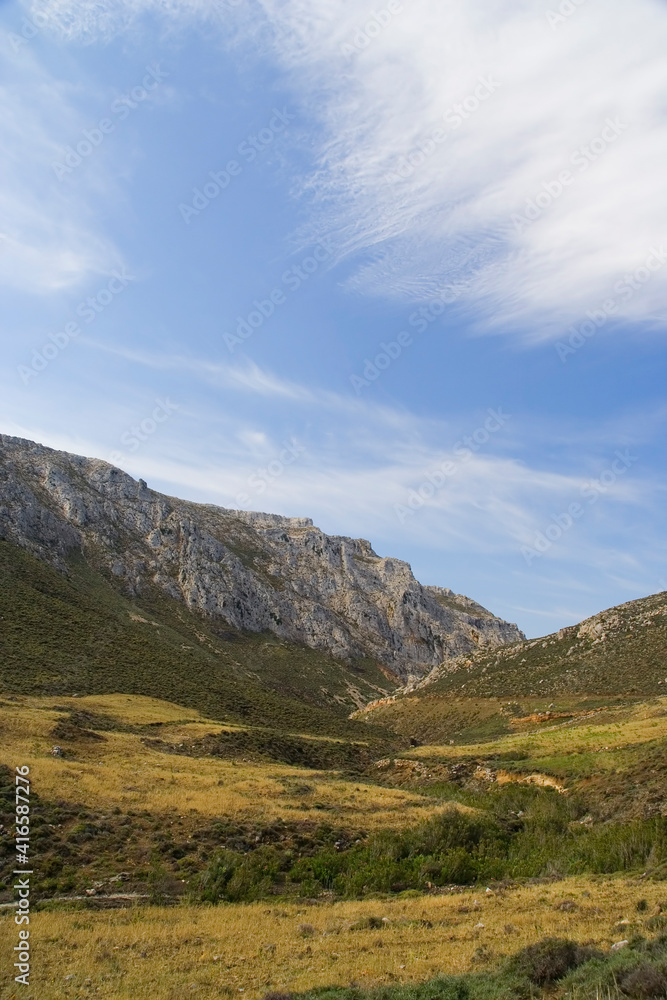 Countryside at the Dodecanese island of Astypalea, in southern Aegean Sea, Greece, Europe