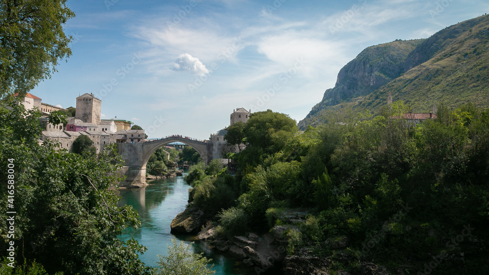 Obraz premium The Bridge at Mostar, Bosnia and Herzegovina