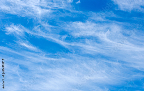 White clouds in blue sky