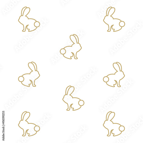 The holiday white Easter bunny 