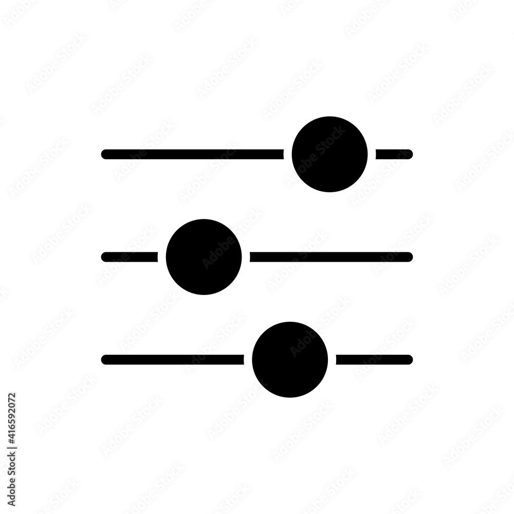 Equalizer vector glyph icon. Music sound wave Equalizer vector glyph icon. Music sound wave