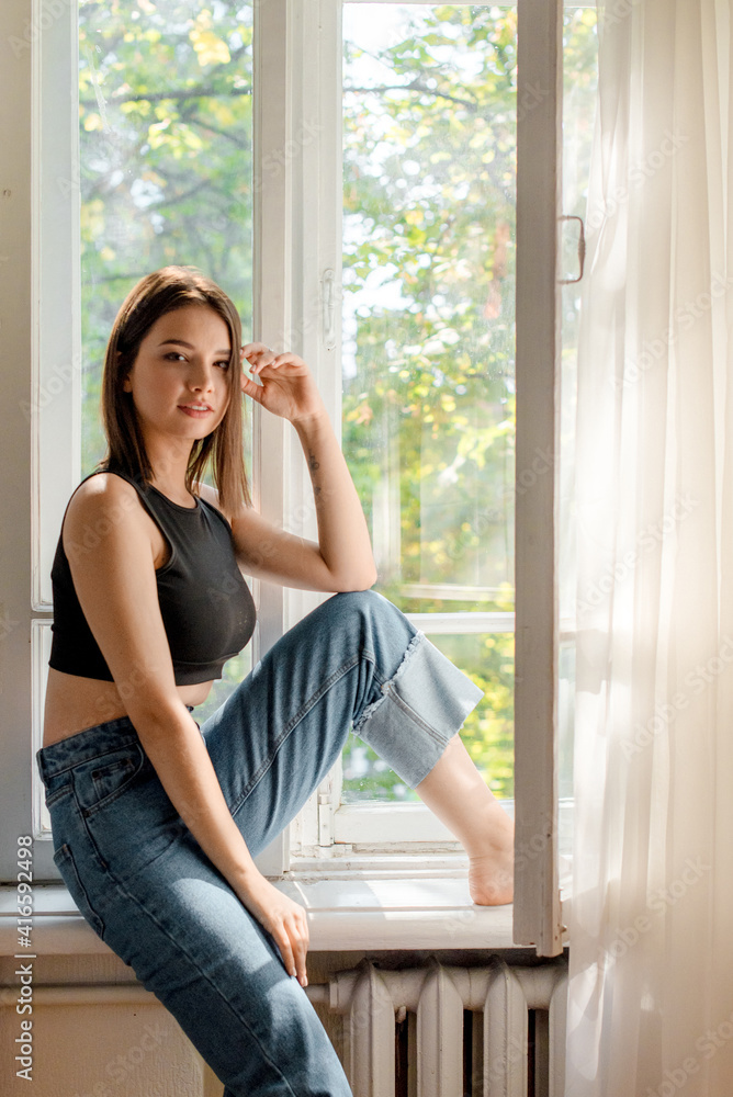 Young woman relaxing at home
