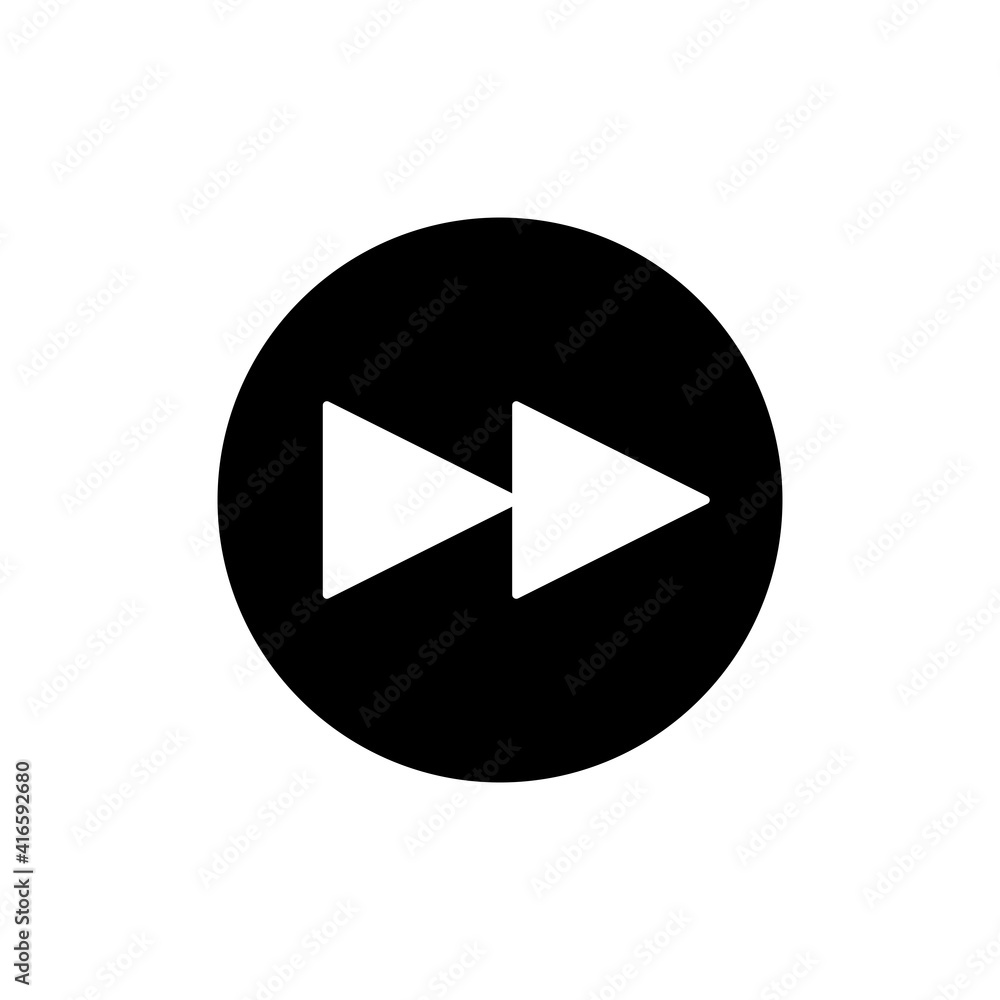 Play next track button vector flat glyph icon Play next track button vector flat glyph icon