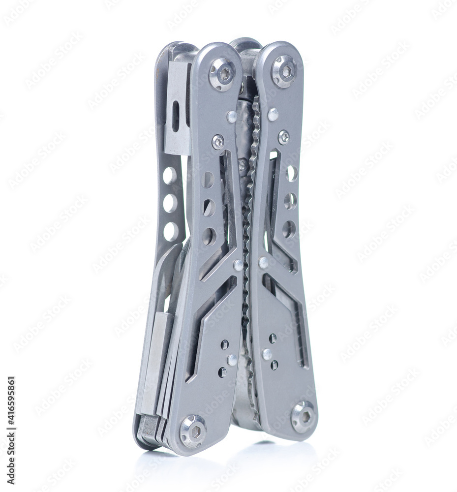 multitool work tool on white background isolation