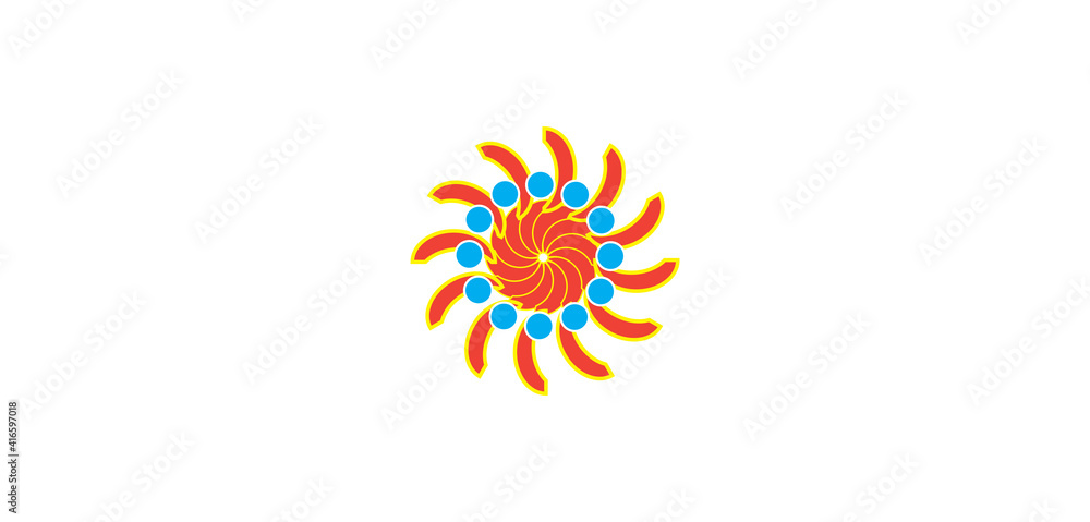 Obraz premium The abstract creative symbol for web icon. And various work