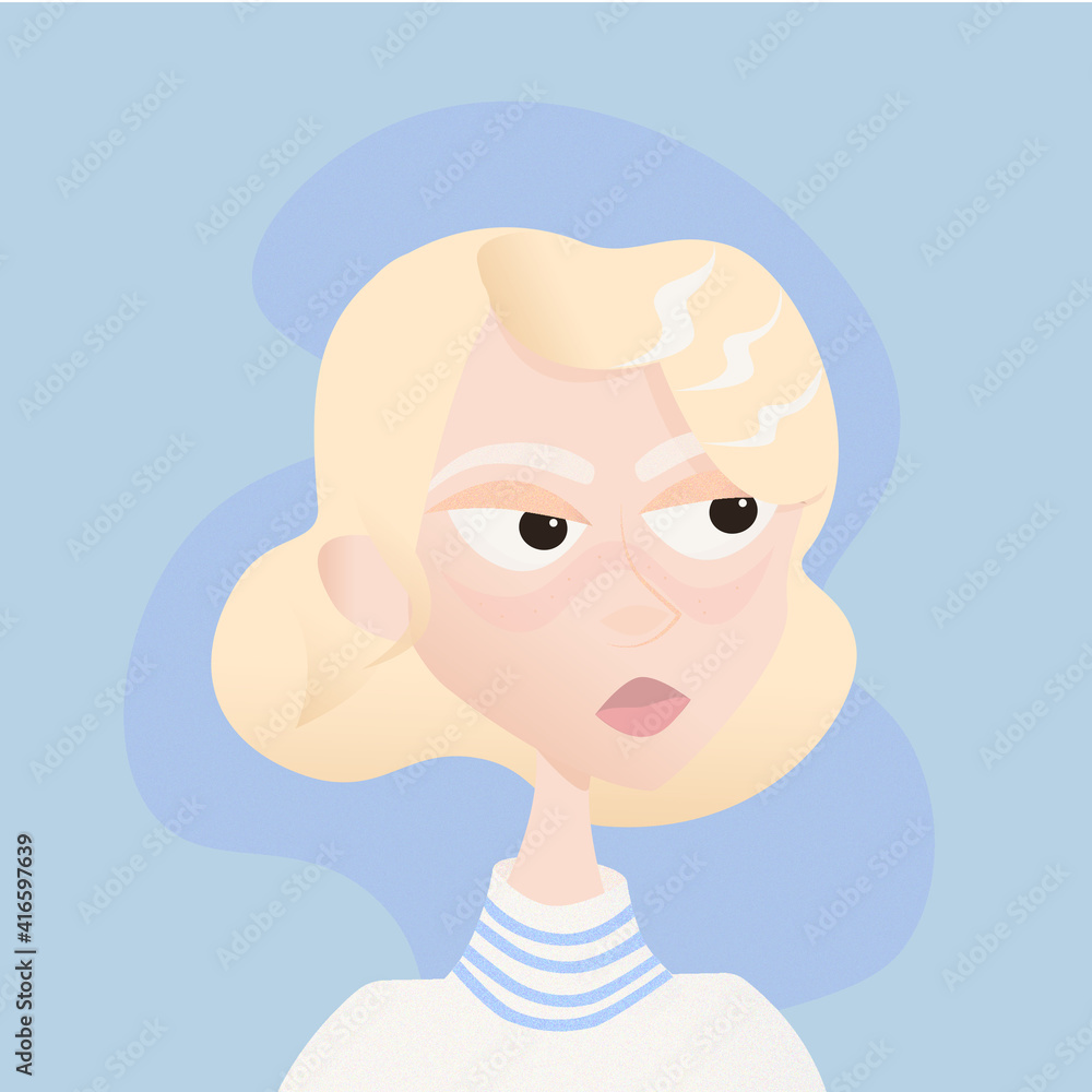 a blond girl in a sweater a blond girl in a sweater
