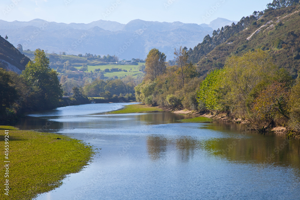 Fototapeta premium Río Deva, Molleda, Cantabria