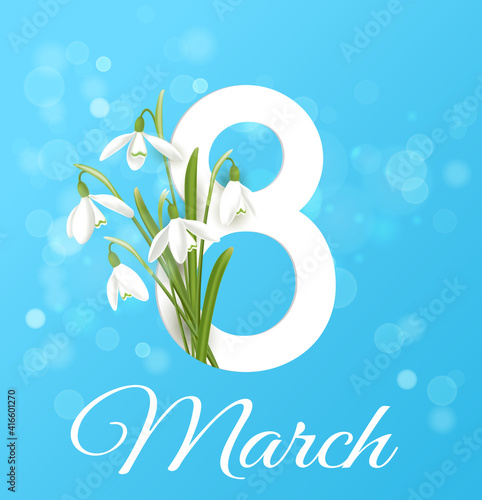 Greeting card for women's day.