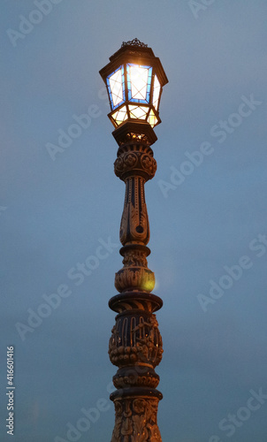 spain plaza old street lamp