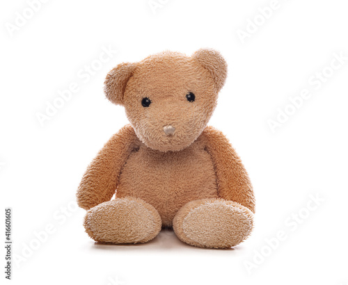 Teddy bear isolated on a white background.