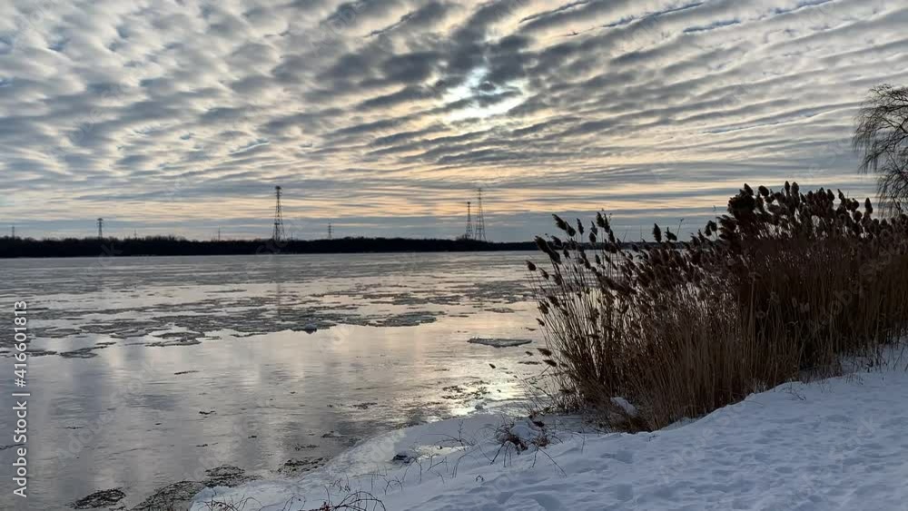 Time-lapse video of Saint Lawrence river in the winter Time-lapse video of Saint Lawrence river in the winter