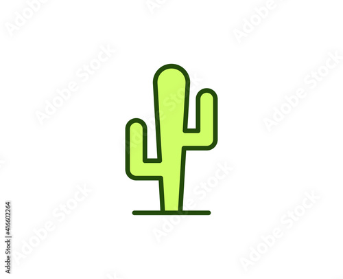 Cactus premium line icon. Simple high quality pictogram. Modern outline style icons. Stroke vector illustration on a white background. 