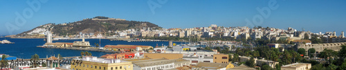 Ceuta, Spain - April 19, 2014: Great panoramic view of Ceuta, a beautiful Spanish city located in North Africa.