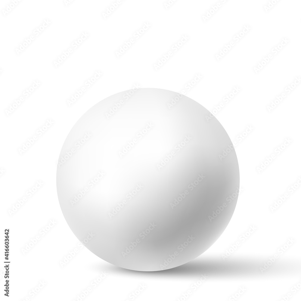 White sphere with shadow. Ball. Vector illustration. White sphere with shadow. Ball. Vector illustration.