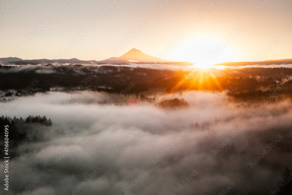 sunrise in Mount Hood
