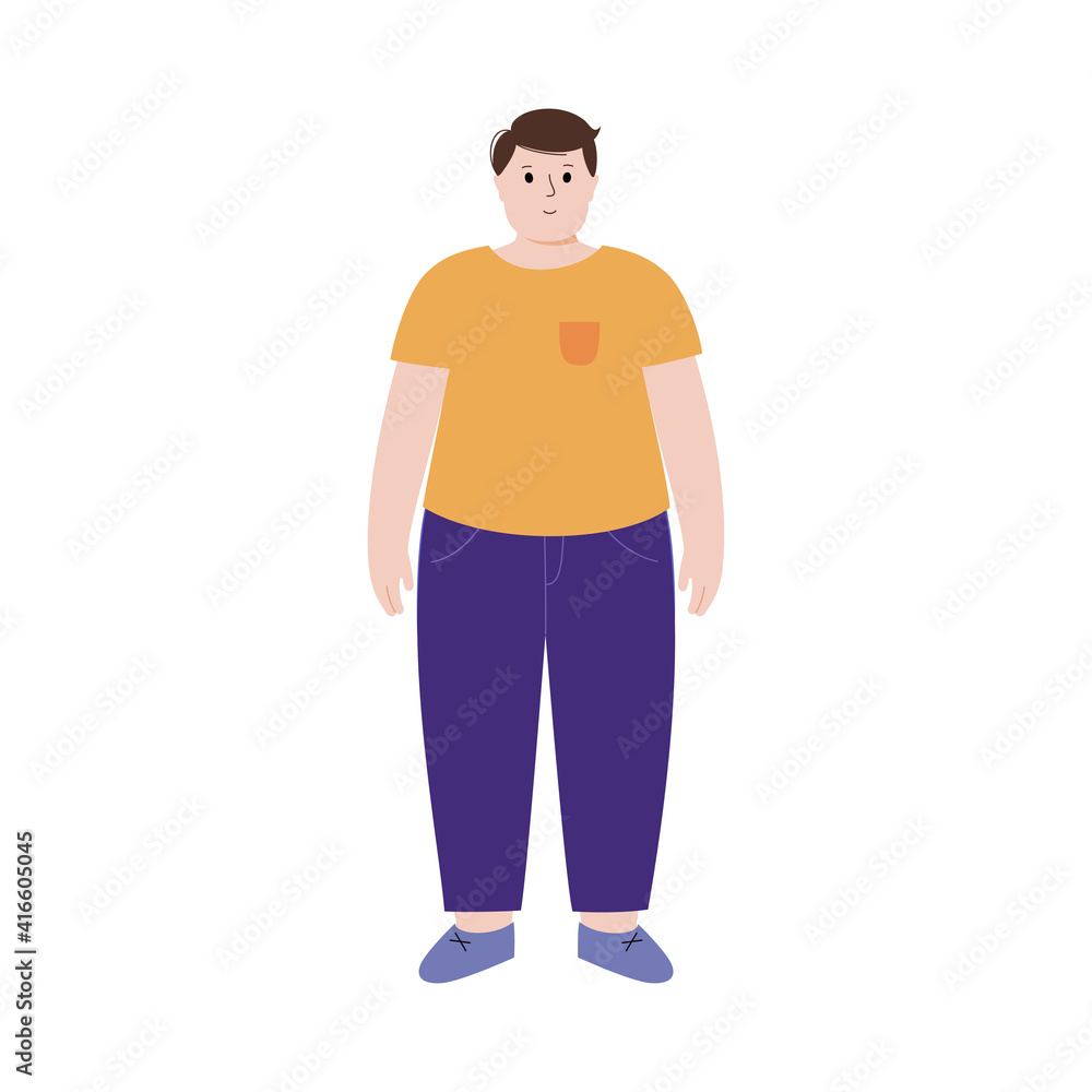 Obese man concept Obese man concept
