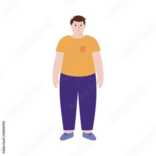 Obese man concept