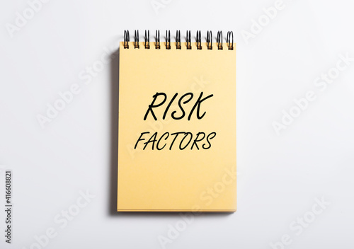 Business risk factors, inscription, concept photo